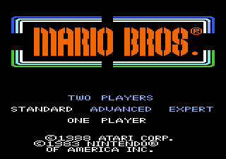 Mario Bros. Title Screen